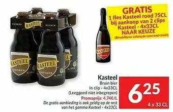 Intermarché Kasteel bruin bier aanbieding