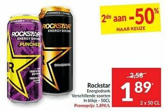 Intermarché Rockstar energiedrank aanbieding
