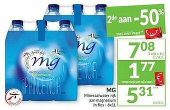 Intermarché Mg mineraalwater rijk aan magnesium aanbieding