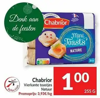 Intermarché Chabrior vierkante toastjes natuur aanbieding