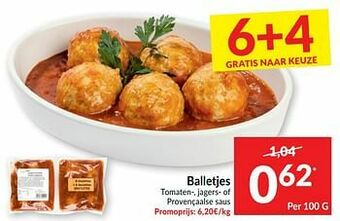 Intermarché Balletjes tomaten-, jagers- of provençaalse saus aanbieding