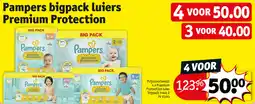 Kruidvat Pampers bigpack luiers Premium Protection aanbieding