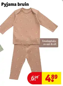 Kruidvat Pyjama Bruin aanbieding