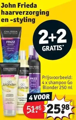 Kruidvat John Frieda haarverzorging en-styling aanbieding