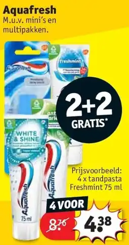 Kruidvat Aquafresh aanbieding