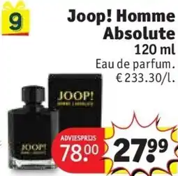 Kruidvat Joop! Homme Absolute aanbieding