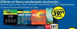 Kruidvat Gillette en Venus voordeelpak navulmesjes aanbieding