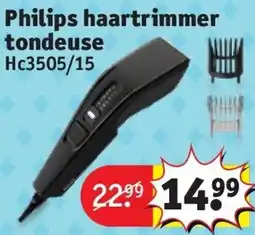 Kruidvat Philips haartrimmer tondeuse Hc3505/15 aanbieding