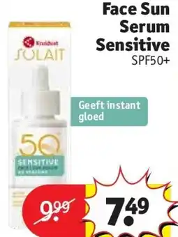 Kruidvat Face Sun Serum Sensitive SPF50+ aanbieding