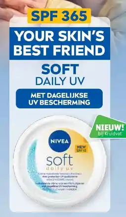 Kruidvat Nivea crème Soft Daily UV 200 ml aanbieding