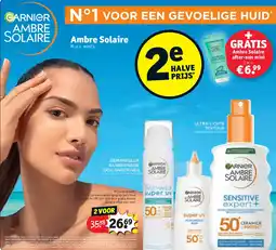 Kruidvat 2 x zonbeschermingsspray Sensitive Expert+ SPF 50+ 150 ml + gratis Ambre Solaire after-sun mini aanbieding