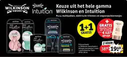 Kruidvat 2 x Wilkinson Sword Hydro 5 Ultimate navulmesjes 4 stuks + gratis Hawaiian Tropic SPF30 100 ml aanbieding
