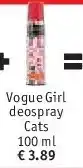 Kruidvat Vogue Girl deospray Cats 100 ml aanbieding