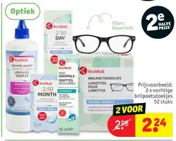 Kruidvat 2 x vochtige brilpoetsdoekjes 52 stuks aanbieding
