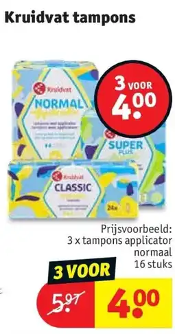 Kruidvat Kruidvat tampons aanbieding