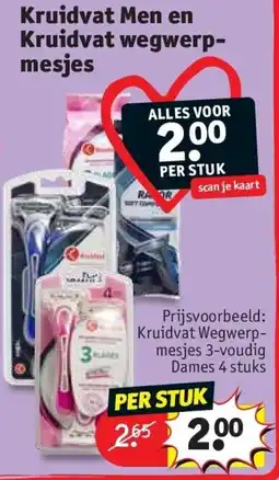 Kruidvat Kruidvat Men en Kruidvat wegwerpmesjes aanbieding