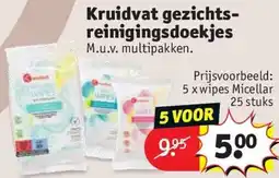 Kruidvat Kruidvat gezichtsreinigingsdoekjes aanbieding