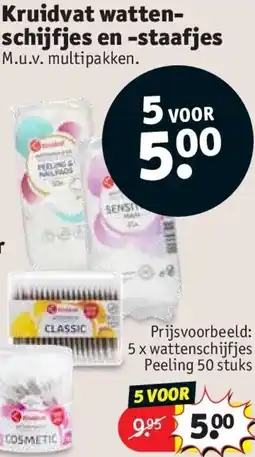 Kruidvat Kruidvat wattenschijfjes en -staafjes aanbieding