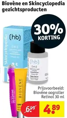 Kruidvat Biovène en Skincyclopedia gezichtsproducten aanbieding