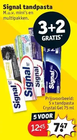 Kruidvat Signal tandpasta aanbieding