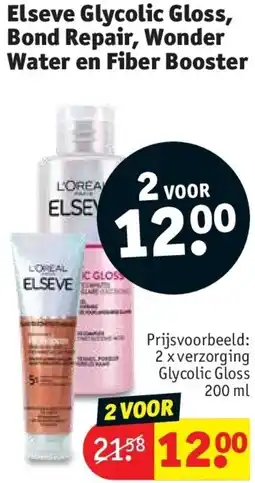 Kruidvat Elseve Glycolic Gloss, Bond Repair, Wonder Water en Fiber Booster aanbieding