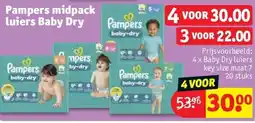Kruidvat Pampers midpack luiers Baby Dry aanbieding