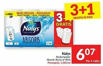 Intermarché Nalys keukenpapier absorb, resist of wish aanbieding