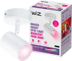 Coolblue WiZ 1 Spot Imageo Blanc - Éclairage Coloré et Blanc - GU10 aanbieding