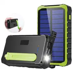 Decathlon Solar Powerbank 10.000 mAh - Zonneenergie - Incl. Zaklamp - PSO10012 aanbieding