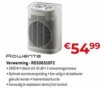 Exellent Rowenta Verwarming - ROSO6510F2 aanbieding