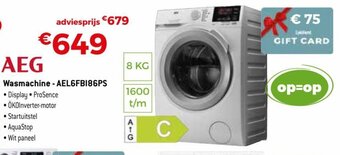 Exellent AEG Wasmachine - AEL6FBI86PS aanbieding