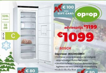 Exellent Bosch Diepvriezer - BOGSN54AWCV aanbieding