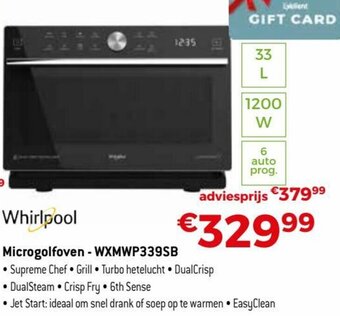 Exellent Whirlpool Microgolfoven WXMWP339SB aanbieding