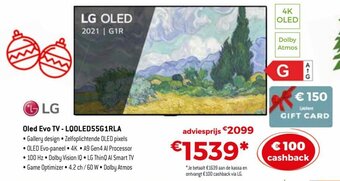 Exellent LG OLED Evo TV-LQOLED55G1RLA aanbieding