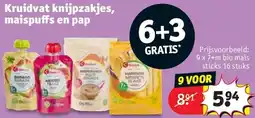 Kruidvat Kruidvat knijpzakjes, maispuffs en pap aanbieding