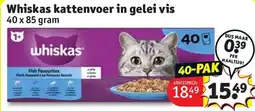 Kruidvat Whiskas kattenvoer in gelei vis aanbieding