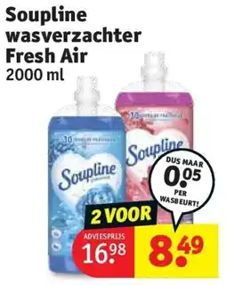 Kruidvat Soupline wasverzachter Fresh Air aanbieding