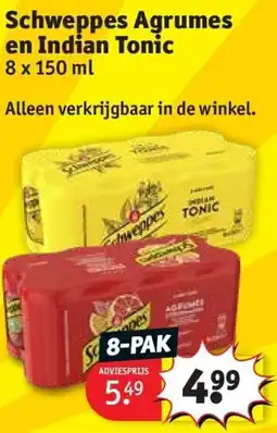 Kruidvat Schweppes Agrumes en Indian Tonic aanbieding