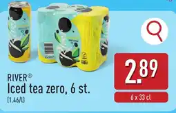 ALDI River iced tea zero aanbieding