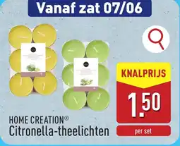 ALDI Home creation citronella-theelichten aanbieding
