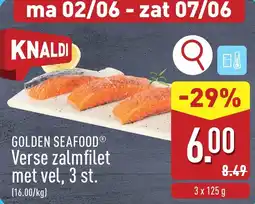ALDI Golden seafood verse zalmfilet met vel aanbieding
