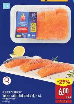 ALDI Golden seafood verse zalmfilet met vel aanbieding