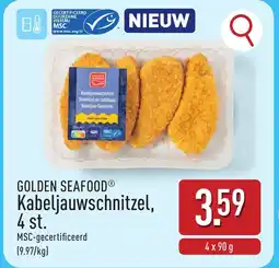 Golden seafood kabeljauwschnitzel