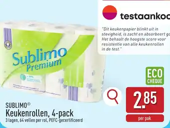 ALDI Sublimo keukenrollen aanbieding