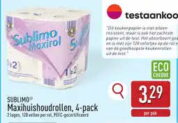 ALDI Sublimo maxihuishoudrollen aanbieding