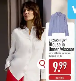 ALDI Up2fashion blouse in linnen viscose aanbieding
