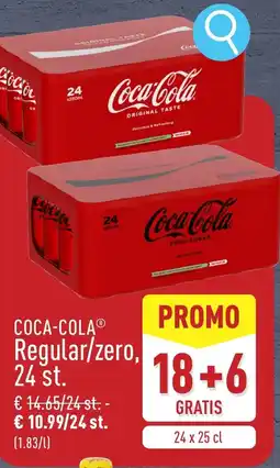 ALDI Coca-cola regular zero aanbieding