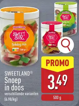 ALDI Sweetland snoep in doos aanbieding