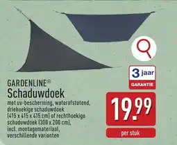 ALDI Gardenline schaduwdoek aanbieding