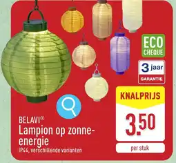 ALDI Belavi lampion op zonne energie aanbieding